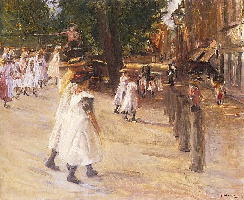 On the Way to School in Edam, Max Liebermann